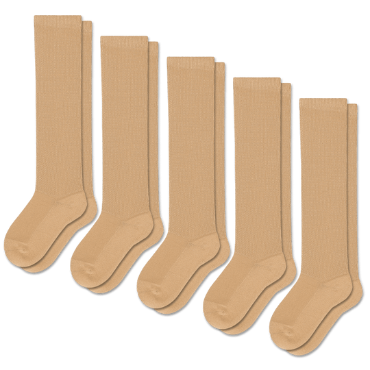Tan EasyStretch™ Socks Bundle 5-Pack