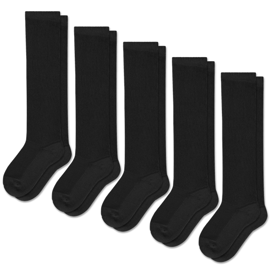 Black EasyStretch™ Socks Bundle 5-Pack