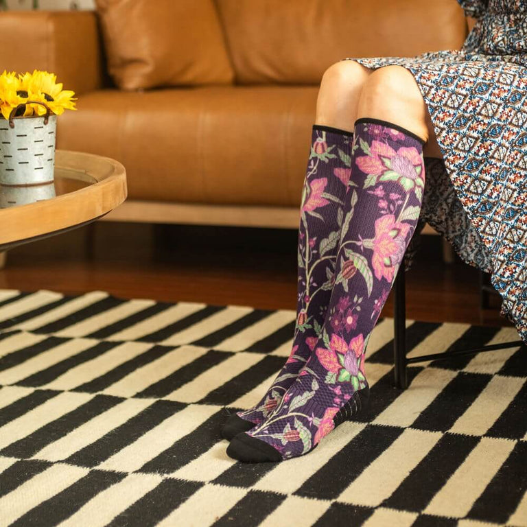 Dark Lavender Compression Socks
