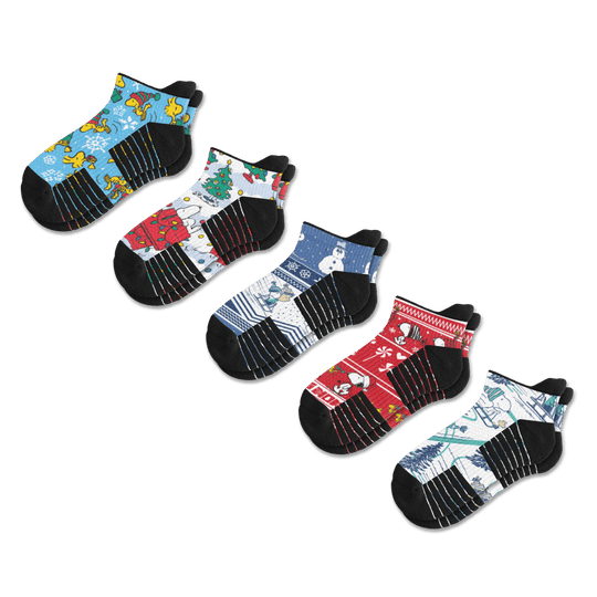 Winter Peanuts Ankle Compression Socks 5-Pack Bundle
