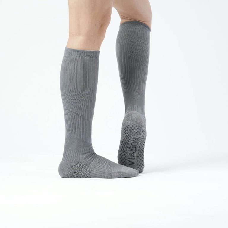 Gray Compression Gripper Socks