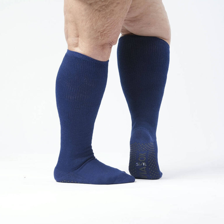 Navy Blue EasyStretch™ Gripper Socks