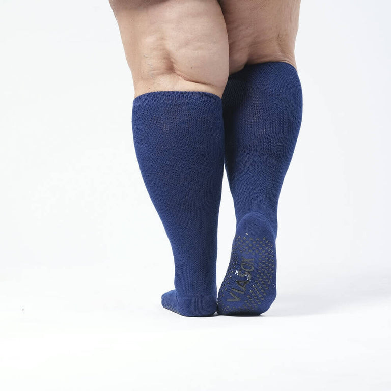 Navy Blue EasyStretch™ Gripper Socks