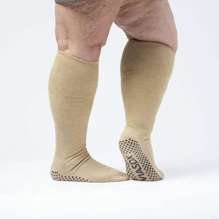 Tan EasyStretch™ Gripper Socks