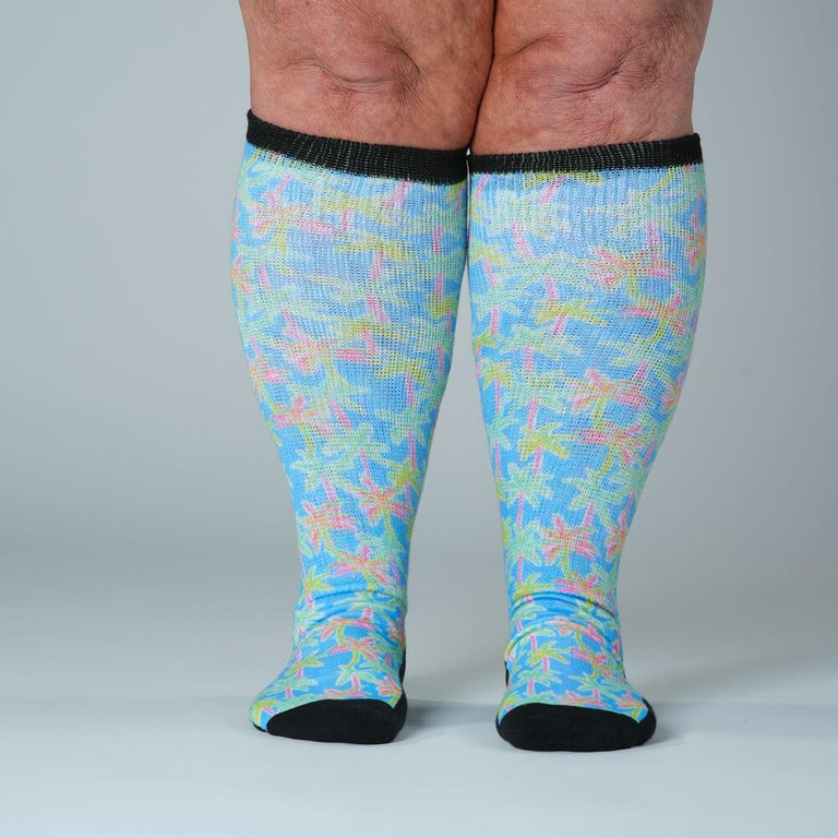 Pastel Palms EasyStretch™ Socks
