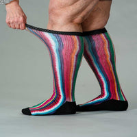 Viasox Fiesta Stripes EasyStretch Socks detail close-up