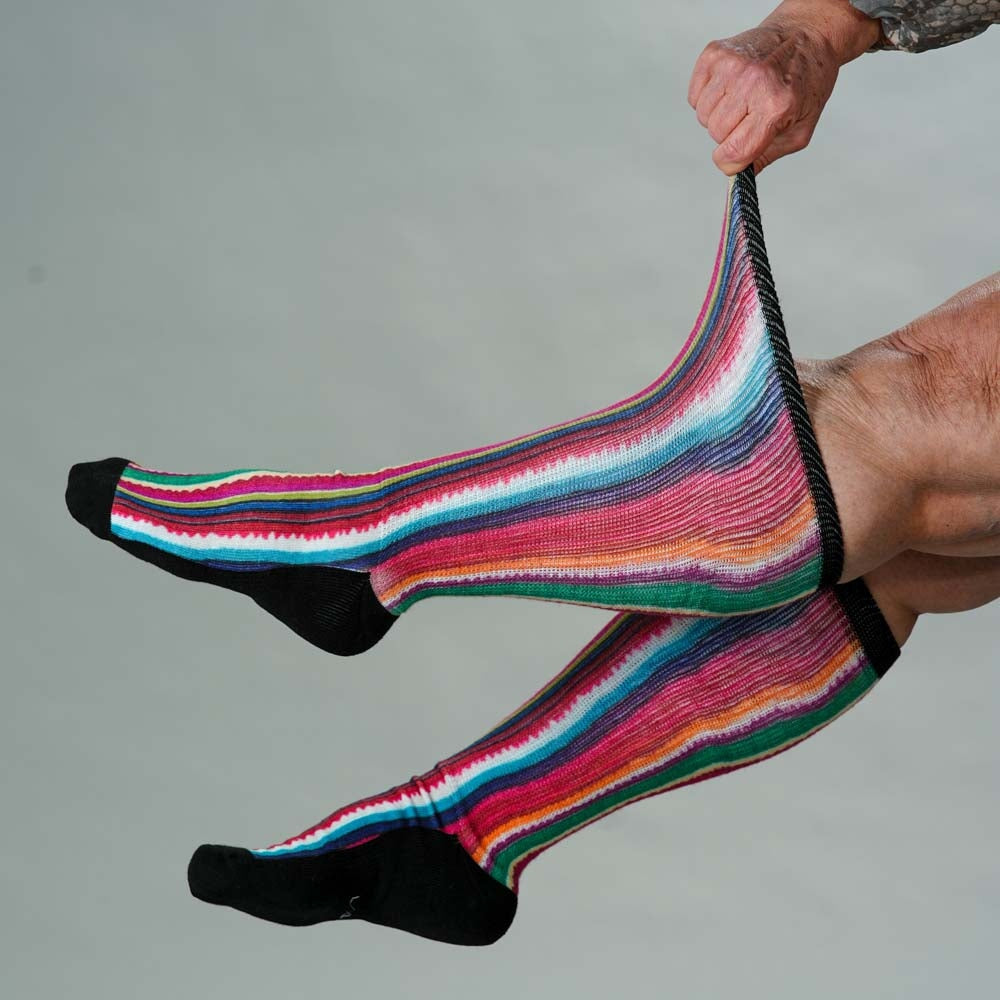 Viasox Fiesta Stripes EasyStretch Socks alternate view