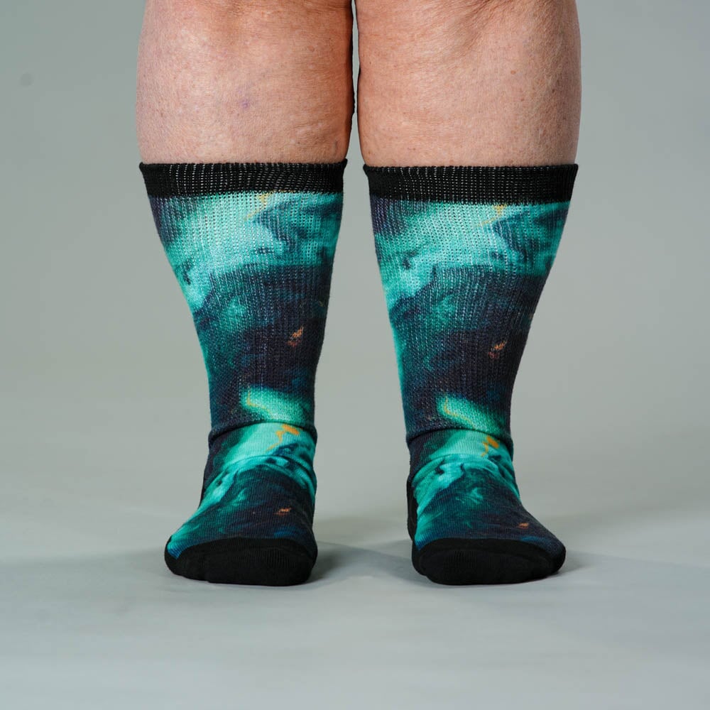 Viasox Malachite EasyStretch Socks pair displayed