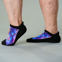 Viasox Golden Lavender Ankle Socks stretched display