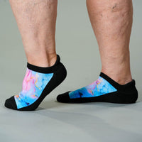 Viasox Pastel Marble Ankle Socks stretched display