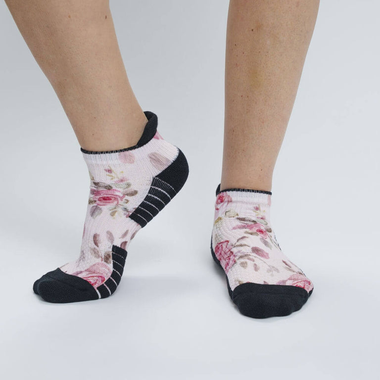 Vintage Rose Ankle Compression Socks