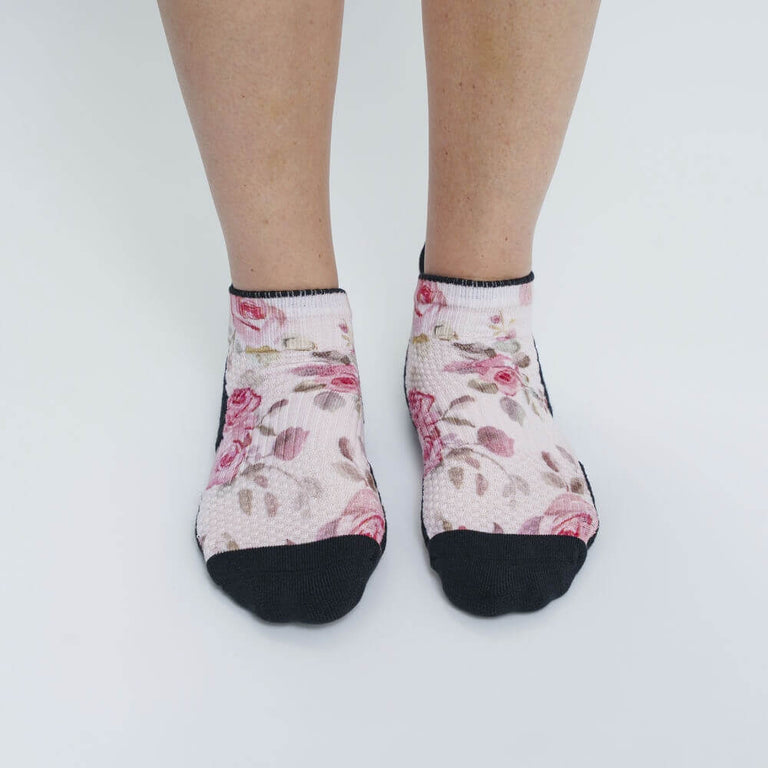 Vintage Rose Ankle Compression Socks