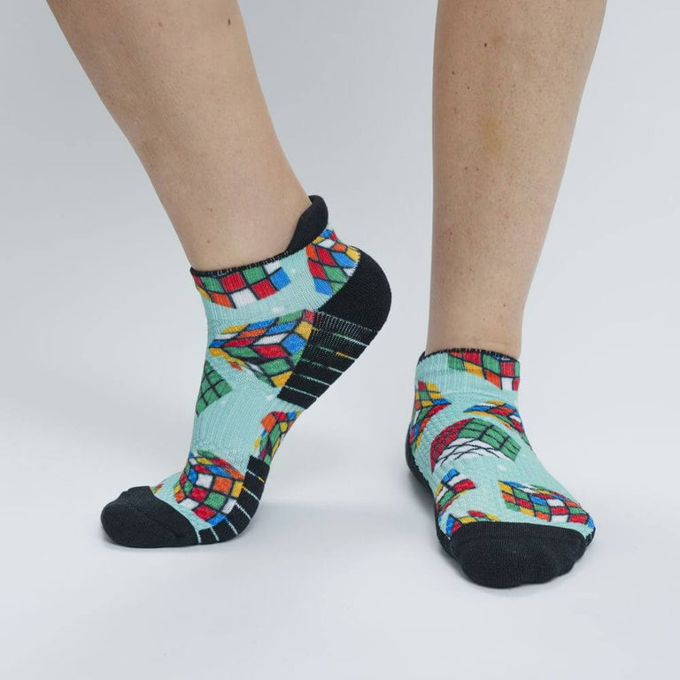 Cubes Ankle Compression Socks