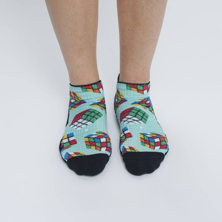 Cubes Ankle Compression Socks