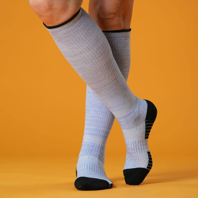 Heather Blue Compression Socks