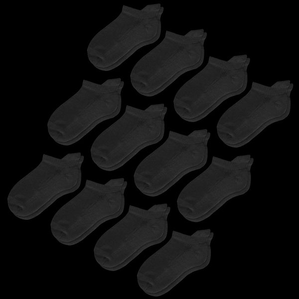 Black Ankle Socks Bundle 12-Pack