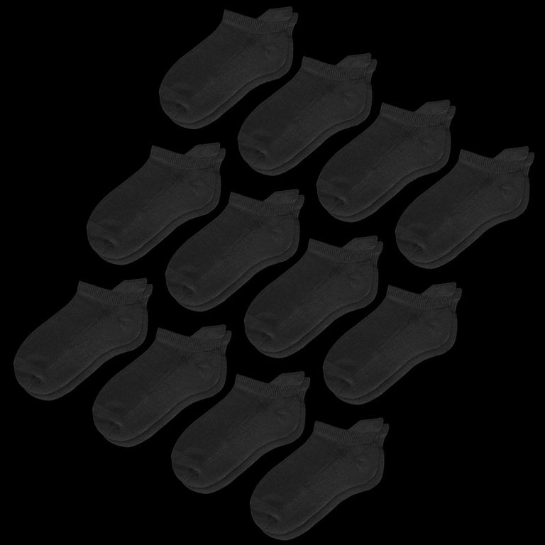 Black Ankle Socks Bundle 12-Pack