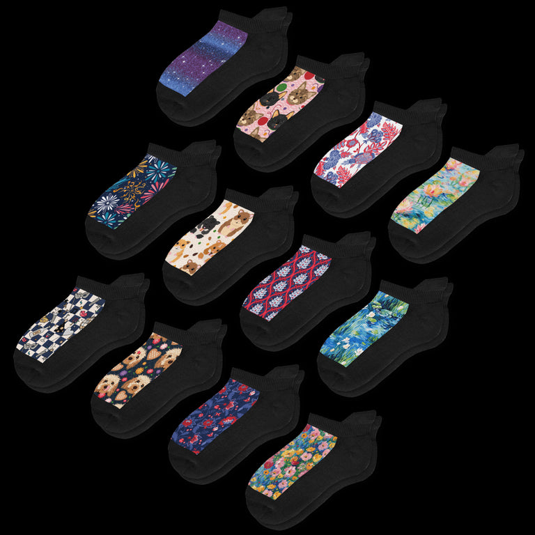 All New Patterns Ankle Socks Bundle 12-Pack