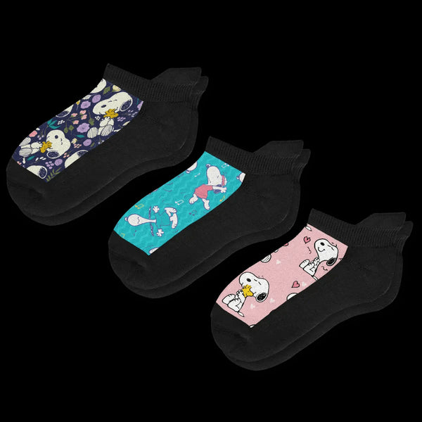 Live Laugh Snoopy Ankle Socks Bundle 3-Pack