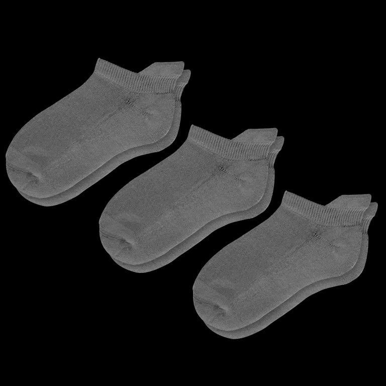 Gray Ankle Socks Bundle 3-Pack