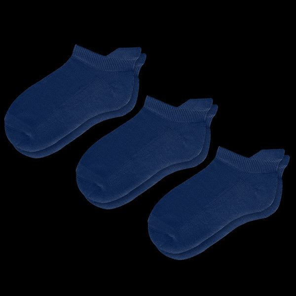 Navy Blue Ankle Socks Bundle 3-Pack