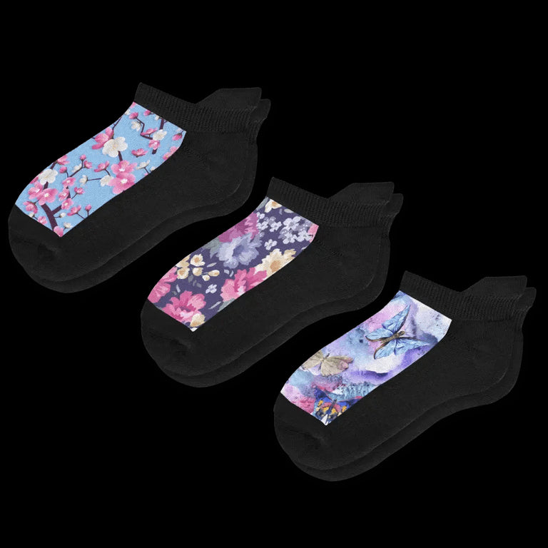 Flower Power Ankle Socks Bundle 3-Pack