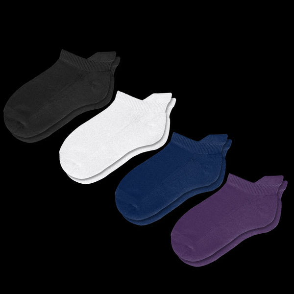 Solid Classics Ankle Socks 4-Pack Bundle