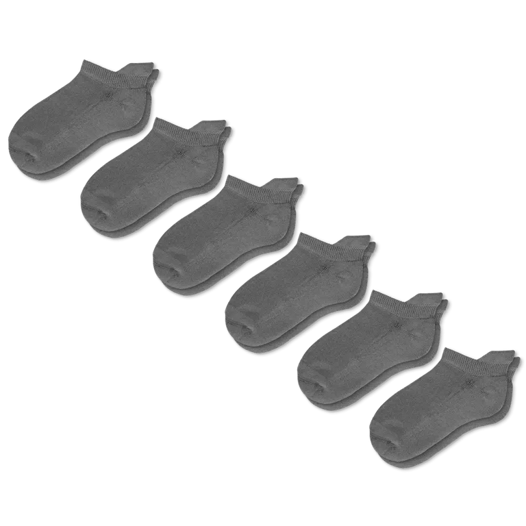 Gray Ankle Socks Bundle 6-Pack