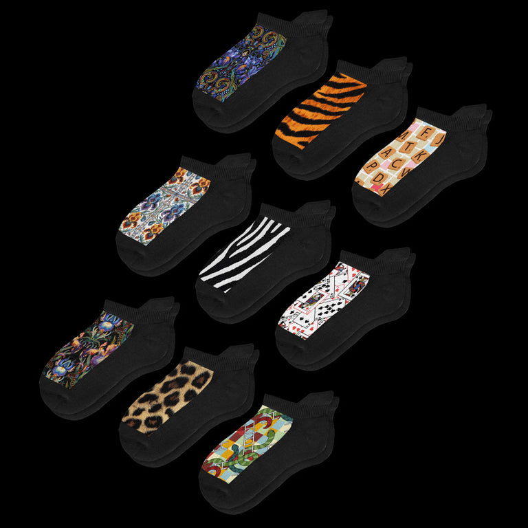 All New Patterns Ankle Socks Bundle 9-Pack