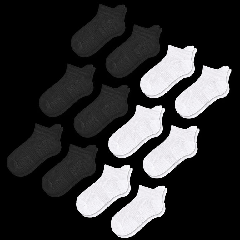 Basics Ankle Compression Socks Bundle 12-Pack