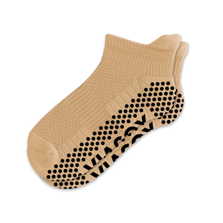Tan Ankle Compression Gripper Socks