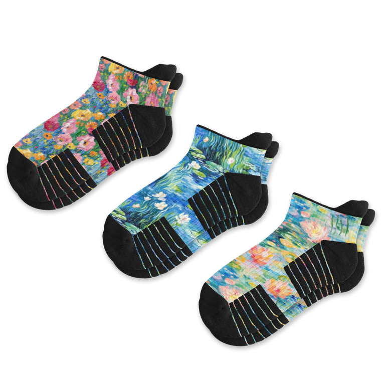 Brushstroke Ankle Compression Socks 3-Pack Bundle