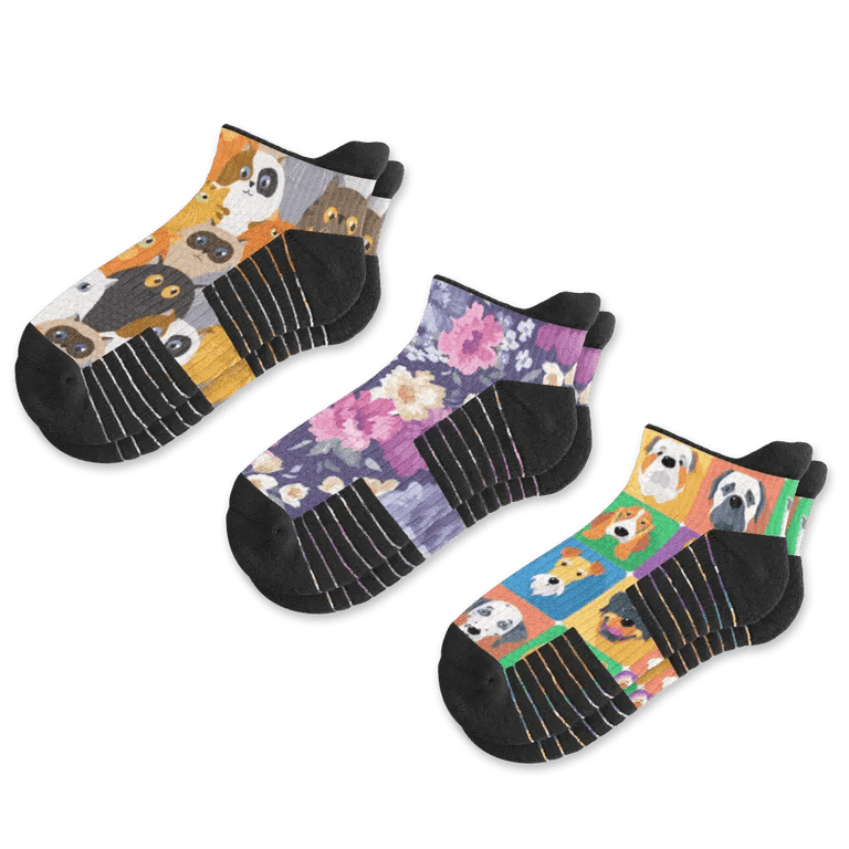 Paws & Petals Ankle Compression Socks Bundle 3-Pack