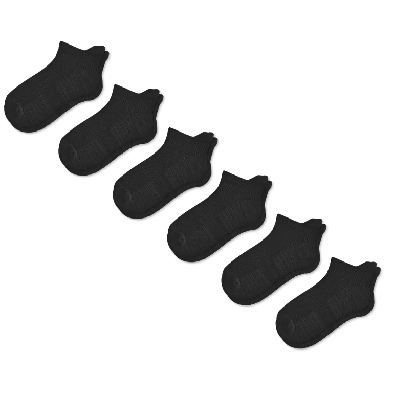 Black Ankle Compression Socks Bundle 6-Pack