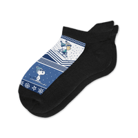 Peanuts Winter Collection Ski Trip Ankle Socks Viasox Flat View