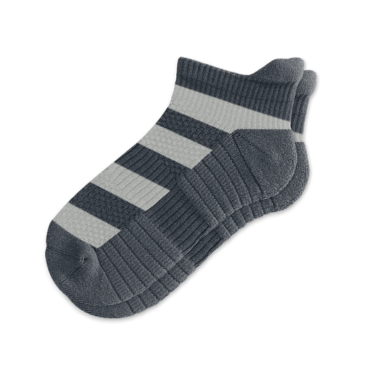 Black Grey Ankle Compression Socks