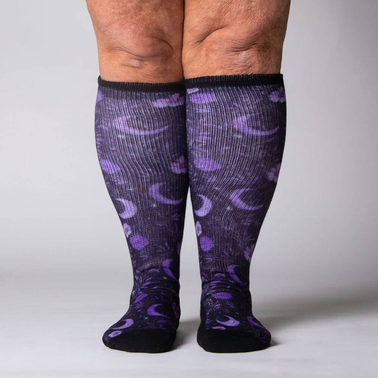 Purple Moon EasyStretch™ Socks From Viasox Front View