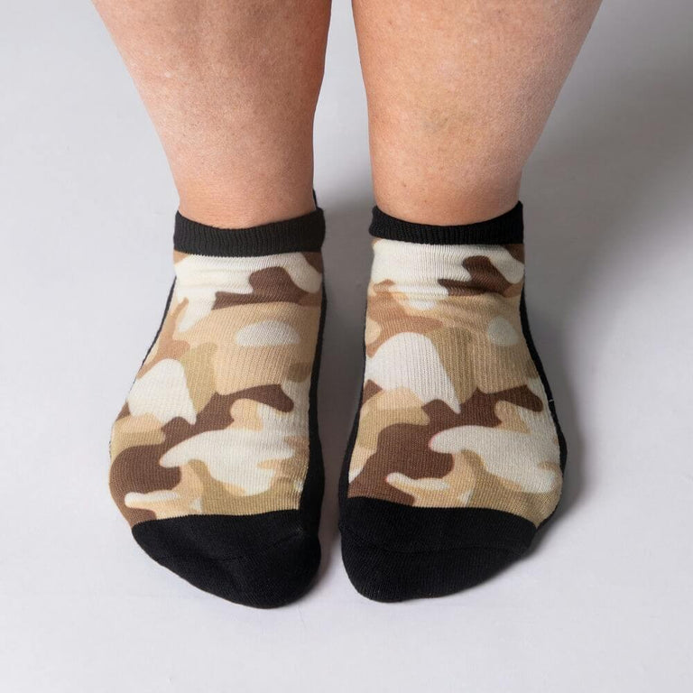 Viasox Desert Camo Ankle Socks Front View