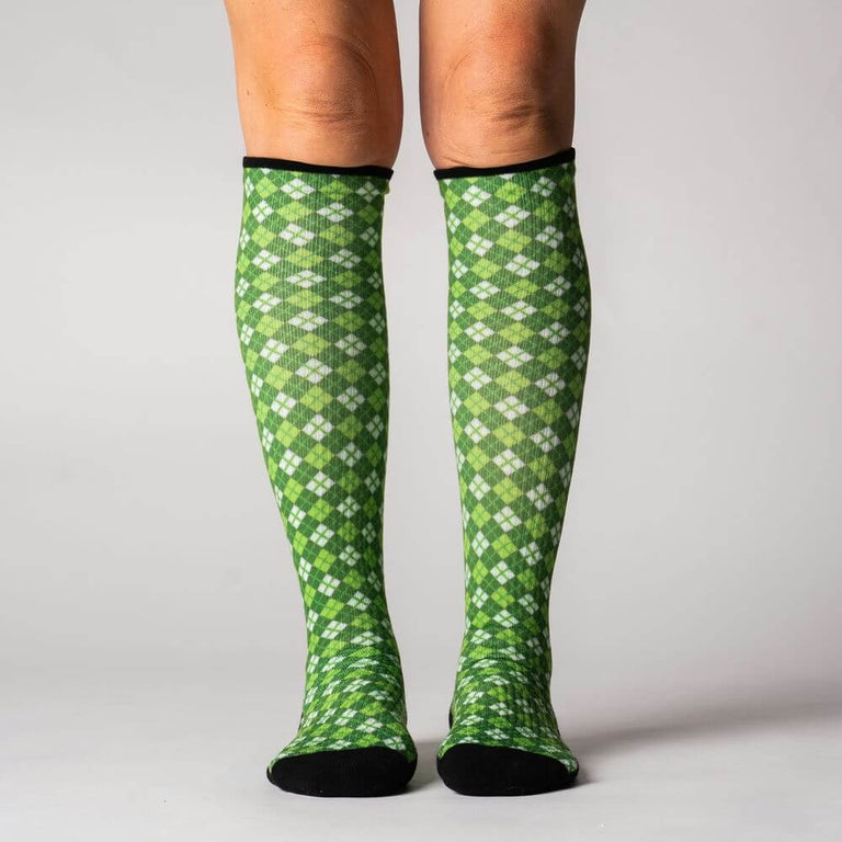 Irish Argyle Compression Socks