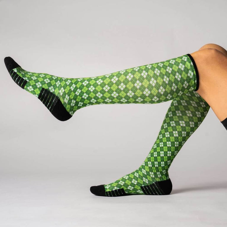 Irish Argyle Compression Socks