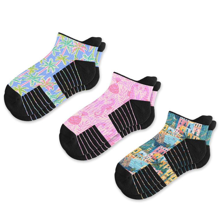 Coastal Ankle Compression Socks 3-Pack Bundle