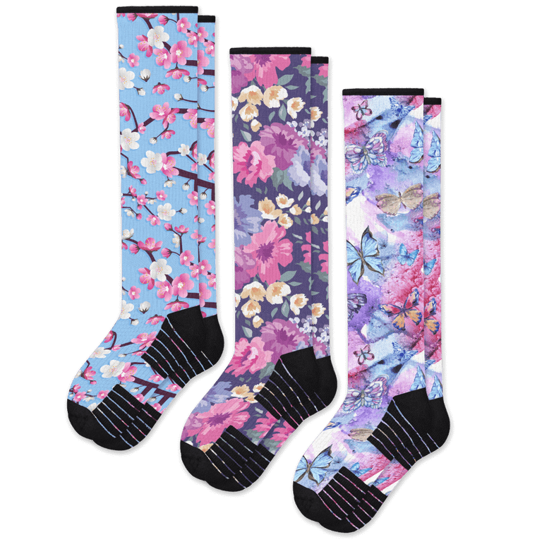 Flower Power Compression Socks 3-Pack