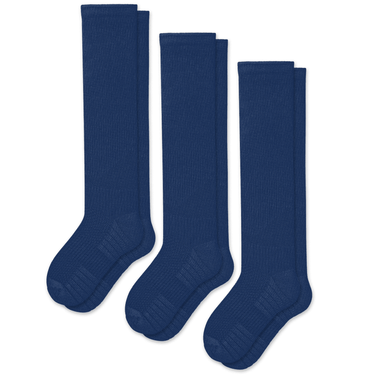 Navy Blue Compression Socks Bundle 3-Pack