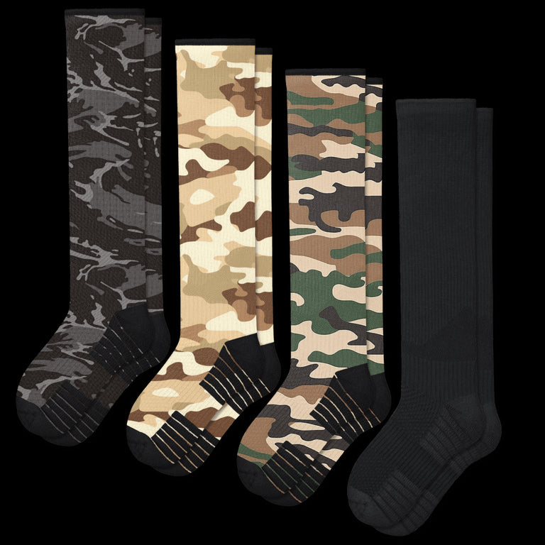 Tactical Compression Socks 4-Pack Bundle