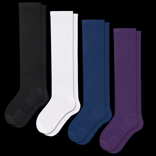 Solid Classics Compression Socks 4-Pack Bundle