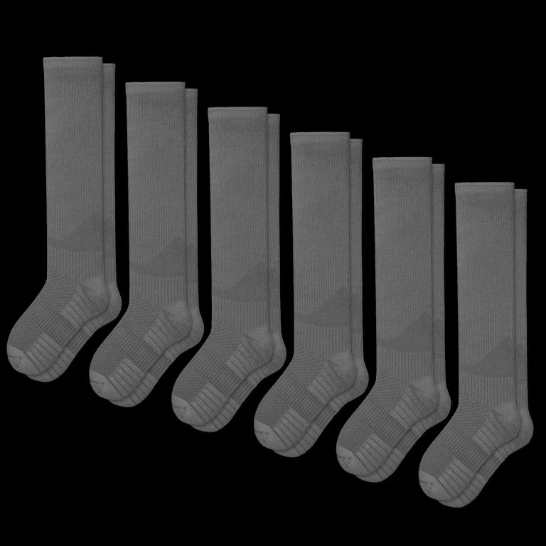 Gray Compression Socks Bundle 6-Pack