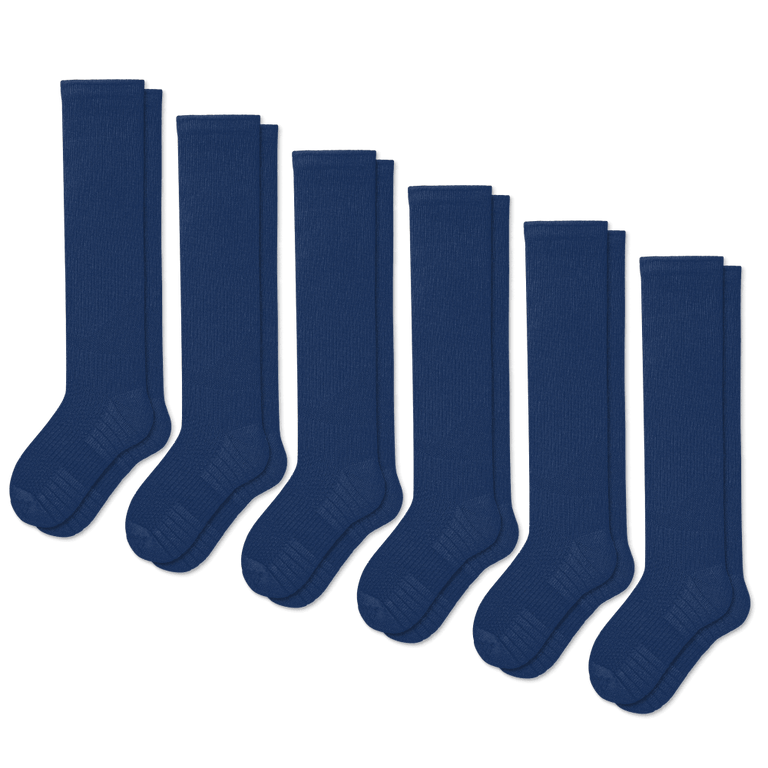 Navy Blue Compression Socks Bundle 6-Pack