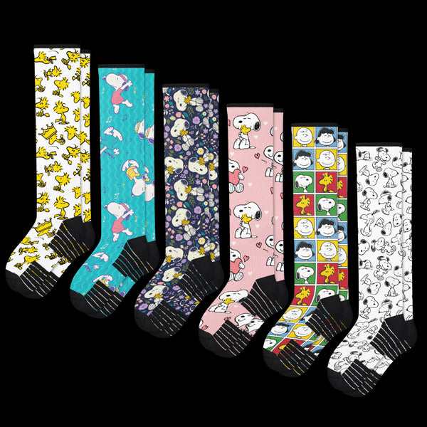 Peanuts Forever Compression Socks Bundle 6-Pack