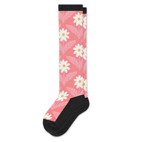 Coral Daisy EasyStretch™ Socks