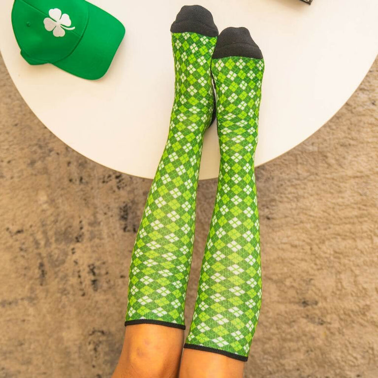 Irish Argyle Compression Socks